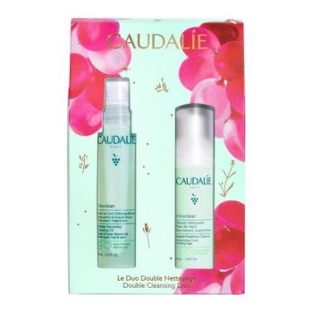 Caudalie Double Cleansing Duo with Vinoclean Makeup Removing Cleansing Oil 75ml & Instant Foaming Cleanser 50ml
