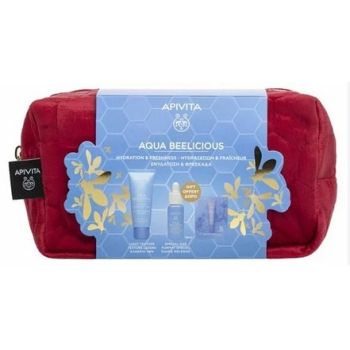 Apivita Set Aqua Beelicious Hydrating Κρέμα-Gel Ενυδάτωσης Ελαφριάς Υφής 40ml Booster Ενυδάτωσης 15ml & Gel Ενυδάτωσης Για Τα Μάτια 1.5ml