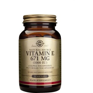 Solgar Vitamin E 1000 IU softgels 50s