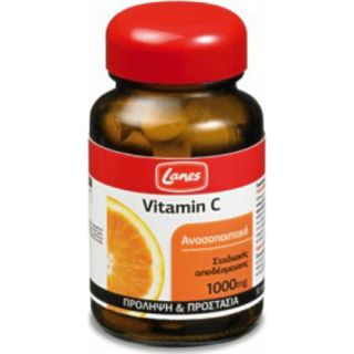 Lanes Vitamin C 1000mg 60tabs Μασώμενα Δισκία Με Γεύση Πορτοκάλι