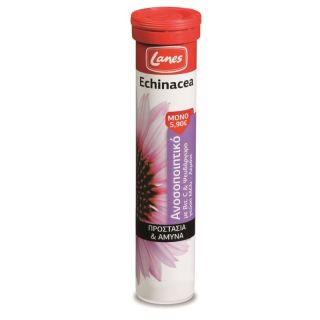 Lanes Echinacea 20tabs Αναβράζουσες Ταμπλέτες με Βιταμίνη C και Γεύση Μέλι-Λεμόνι