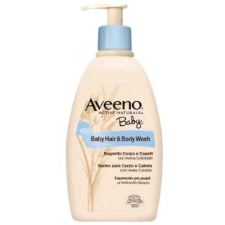 Aveeno Baby Hair & Body Shampoo 300ml Σαμπουάν Καθημερινής Χρήσης για Μωρά με Φυσικά Ενεργό Κολλοειδές και Εκχύλισμα Βρώμης