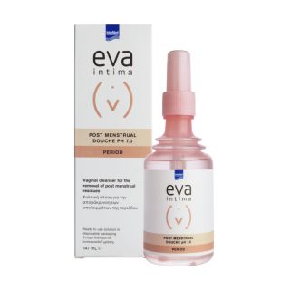 Intermed Eva Douche Post Menstrual Period Κολπική Πλύση Μίας Χρήσης Με Χλωριούχο Νάτριο 147ml