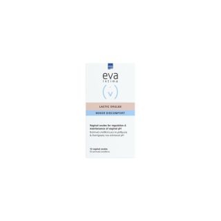 Intermed Eva Lactic Ovules 10x2gr Κολπικά Υπόθετα με Γαλακτικό Οξύ και Γλυκογόνο