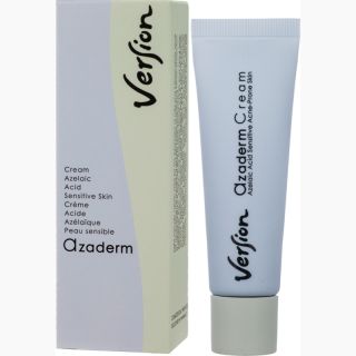 Version Azaderm Cream 30ml Κρέμα για Ευαίσθητα Λιπαρά Δέρματα με Τάση Ακμής ή Φλεγμονώδη Ακμή