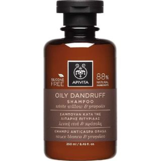 Apivita Oily Dandruff Shampoo Σαμπουάν κατά της Λιπαρής Πιτυρίδας Με Λευκή Ιτιά & Πρόπολη 250ml