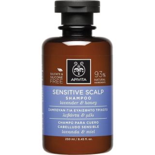 Apivita Sensitive Scalp Σαμπουάν Για Ευαίσθητο Τριχωτό Με Λεβάντα & Μέλι 250ml