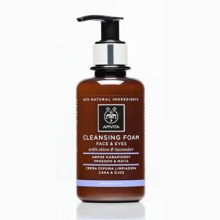 Apivita Cleansing Foam Face & Eyes Κρεμώδης Αφρός Καθαρισμού για Πρόσωπο & Μάτια με Ελιά & Λεβάντα 200ml