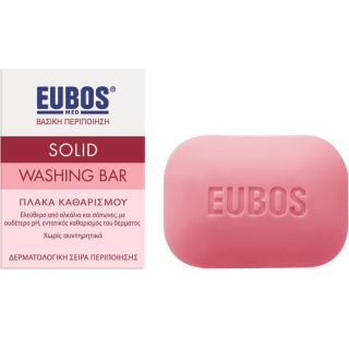 Eubos Solid Red 125gr Στερεή Πλάκα Καθαρισμού για Πρόσωπο & Σώμα