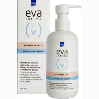 Intermed Eva Intima Wash Herbosept 250ml Απαλό Υγρό με Ήπια Αντιμικροβιακή Δράση για Καθαρισμό & Φροντίδα Ευαίσθητης Περιοχής