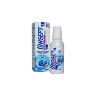 Intermed Unisept Mouthwash 250ml Στοματικό Διάλυμα με Αντιμικροβιακή Καθαριστική Επουλωτική Ανακουφιστική Δράση