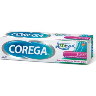 Corega 3D Super Cream 40gr Στερεωτική Κρέμα Οδοντοστοιχιών