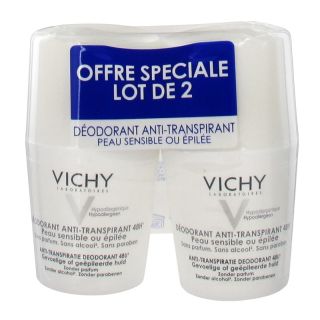 Vichy Deodorant Anti-Perspirant Sensitive 48h Roll-on 50ml Αποσμητικό για Ευαίσθητες Επιδερμίδες (Διπλή Συσκευασία)