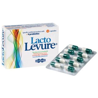 Uni-Pharma Lacto Levure 10caps Συμπλήρωμα διατροφής ιδανικό για τη σωστή λειτουργία του εντέρου
