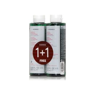 Korres Σαμπουάν Κυστίνη και Γλυκοπρωτεϊνες 250ml 1+1 ΔΩΡΟ Σαμπουάν κατά της Τριχόπτωσης για Γυναίκες