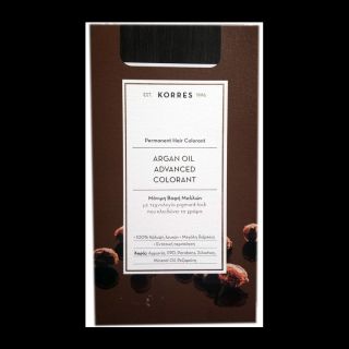 Korres Argan Oil Advanced Colorant Μόνιμη Βαφή Μαλλιών Mε Tεχνολογία Που Κλειδώνει Το Χρώμα
