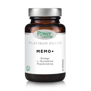 Power Health Classics Platinum Memo+ 30caps με Ginkgo, L-Glutamine & Theobromine για τη βελτίωση της μνήμης και της συγκέντρωσης