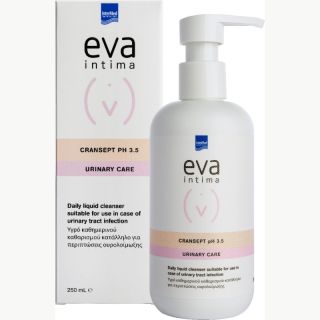 Intermed Eva Intima Wash Cransept 250ml pH 3.5 Καθημερινό υγρό καθαρισμού που προστατεύει από αιδιοκολπίτιδες & ανακουφίζει
