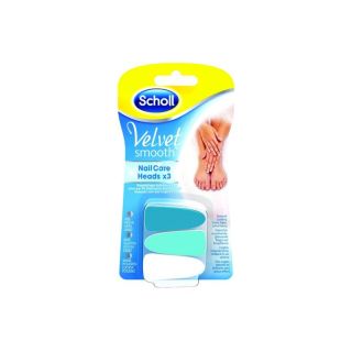 Scholl Velvet Smooth Ανταλλακτικά ηλεκτρικού συστήματος περιποίησης νυχιών 3τμχ