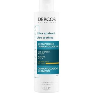Vichy Dercos Ultra Soothing Dry 200ml καταπραϋντικό σαμπουάν για ξηρά μαλλιά και ευαίσθητο τριχωτό