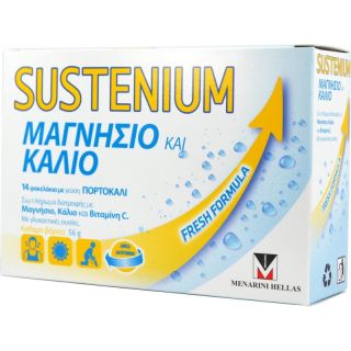 Menarini Sustenium Μαγνήσιο & Κάλιο 14 φακελάκια