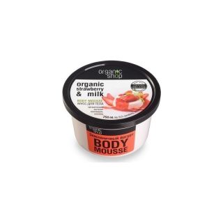 Natura Siberica Organic Shop Body Mousse Strawberry Yoghurt 250ml με Βιολογική φράουλα & γιαούρτι