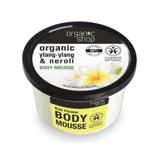 Natura Siberica Organic Shop Body Mousse Bali Flowers 250ml με Βιολογικό Υλάνγκ-Υλάνγκ & Νερολί