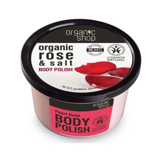 Natura Siberica Organic Shop Body Polish Rose and Salt 250ml Scrub σώματος Τριαντάφυλλο