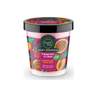 Natura Siberica Organic Shop Body Desserts Summer Fruit Ice Cream 450ml Καθαριστικό Peeling Σώματος