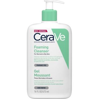 CeraVe Foaming Cleanser Gel Καθαρισμού Πρόσωπο Σώμα για Κανονικό έως Λιπαρό Δέρμα Χωρίς άρωμα 473ml