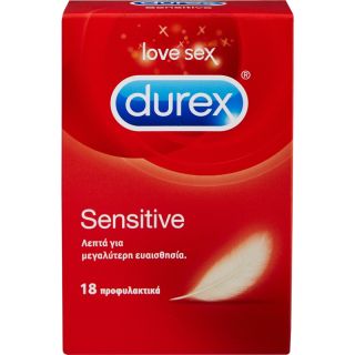Durex Sensitive Thin Feel Προφυλακτικά 18τμχ