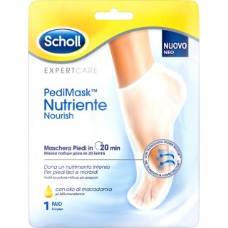 Scholl PediMask Nutriente Nourish Ενυδατική Μάσκα Ποδιού με Λάδι Macadamia 1ζεύγος