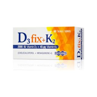 Uni-Pharma D3 Fix 2000iu + K2 45mg 60 κάψουλες