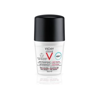 Vichy Homme Deo Anti-Stains 48H Ανδρικό Αποσμητικό Κατά της Εφίδρωσης, Προστατεύει από τα Σημάδια στα Ρούχα 50ml