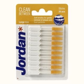 Jordan Clean Between Sticks Large Size - Μεσοδόντια Βουρτσάκια Μεγάλο Μέγεθος, 20τμχ.