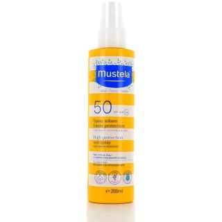 Mustela Bebe High Protection Sun Spray SPF50 Βρεφικό Αντηλιακό Γαλάκτωμα Προσώπου & Σώματος Υψηλής Προστασίας 200ml