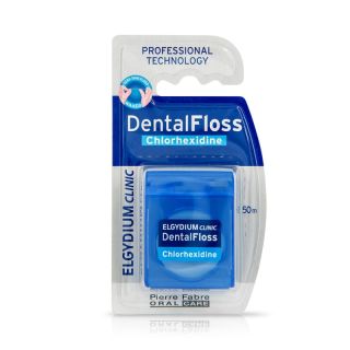 Elgydium Dental Floss Chlorhexidine 50m Οδοντικό Νήμα Με Χλωρεξιδίνη