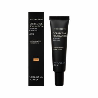 Korres Corrective Foundation Activated Charcoal ACF4 Spf15 30ml Διορθωτικό make-up με Ενεργό Άνθρακα