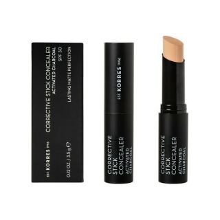 Korres Corrective Stick Concealer SPF30 ACS3 Διορθωτικό Concealer Ενεργού Άνθρακα 3.5gr