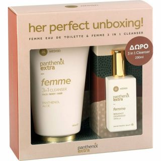 Medisei Panthenol Extra Promo Femme Eau de Toilette 50ml & Δώρο Panthenol Extra Femme 3 in 1 Cleanser 200ml