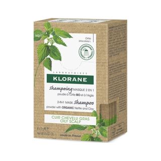 Klorane Ortie Σαμπουάν Mάσκα 2 σε 1 για Λιπαρά Μαλλιά με Τσουκνίδα, 8x3gr