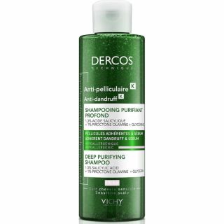 Vichy Dercos Anti-Dandruff K Deep Purifying Shampoo Σαμπουάν Κατά της Πιτυρίδας Με Απολεπιστική Δράση 250ml