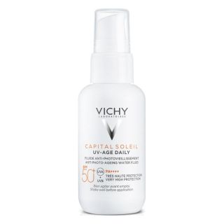 Vichy Capital Soleil SPF50+ Uv-Age Daily Λεπτόρρευστη Αντιηλιακή Προσώπου Κατά Της Φωτογήρανσης & Των Κηλίδων 40ml