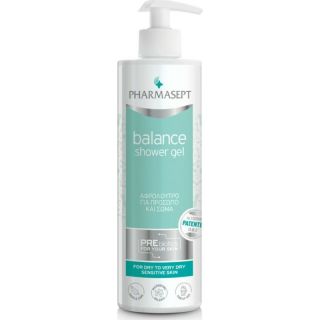 Pharmasept Balance Shower Gel Αφρόλουτρο για Πρόσωπο και Σώμα για Ξηρές και Πολύ Ευαίσθητες Επιδερμίδες 500ml