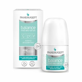 Pharmasept Balance Mild Deo Roll On Απαλό Αποσμητικό Για Ευαίσθητες Επιδερμίδες 50ml