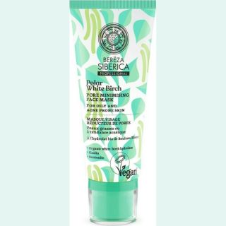 Natura Siberica Bereza Polar White Birch Pore Minimising Face Mάσκα Ελαχιστοποίησης Πόρων Για Λιπαρή & Ακνεϊκή Επιδερμίδα 100ml