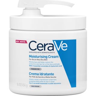 CeraVe Ενυδατική Κρέμα για Ξηρό έως Πολύ Ξηρό Δέρμα Με Αντλία 454gr