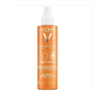 Vichy Capital Soleil Cell Protect Water Fluid Spray SPF30 Αντηλιακό Σώματος Πολλαπλής Χρήσης Σε Μορφή Σπρέυ 200ml