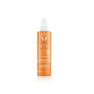 Vichy Capital Soleil Cell Protect Water Fluid Spray SPF50 Αντηλιακό Σώματος Πολλαπλής Χρήσης Σε Μορφή Σπρέυ 200ml