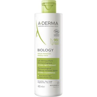 A-Derma Biology Dermatological Make-up Remover Lotion Hydra-Cleansing Γαλάκτωμα Ντεμακιγιάζ για το Εύθραυστο Δέρμα 400ml